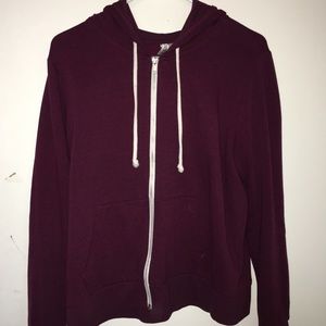 Burgundy h&m divided women’s zip up